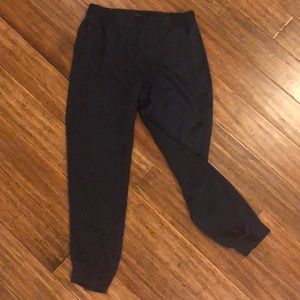 BNWT Theory silk navy cuffed pants